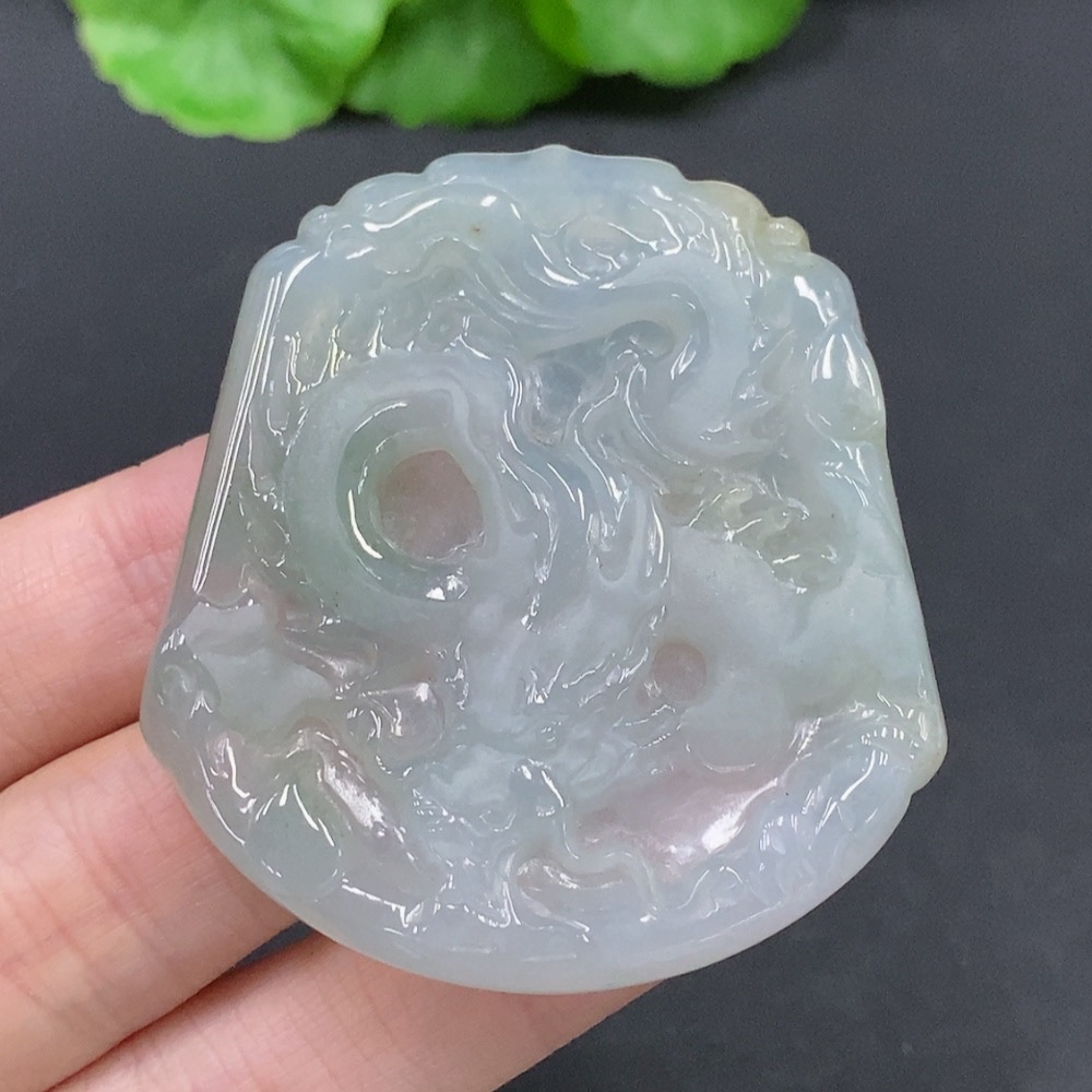 F22489826 JadeiteDragon Soaring the World Pendant