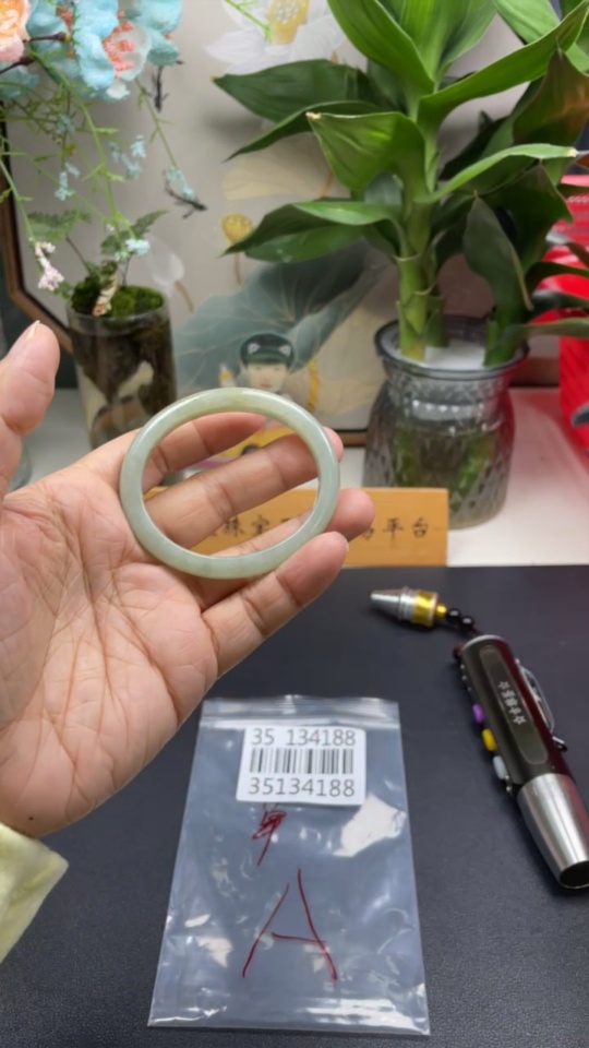 F35134188 Jadeite Concubine Bangle Total weight about 29.46g Size 54.5/Short diameter 46