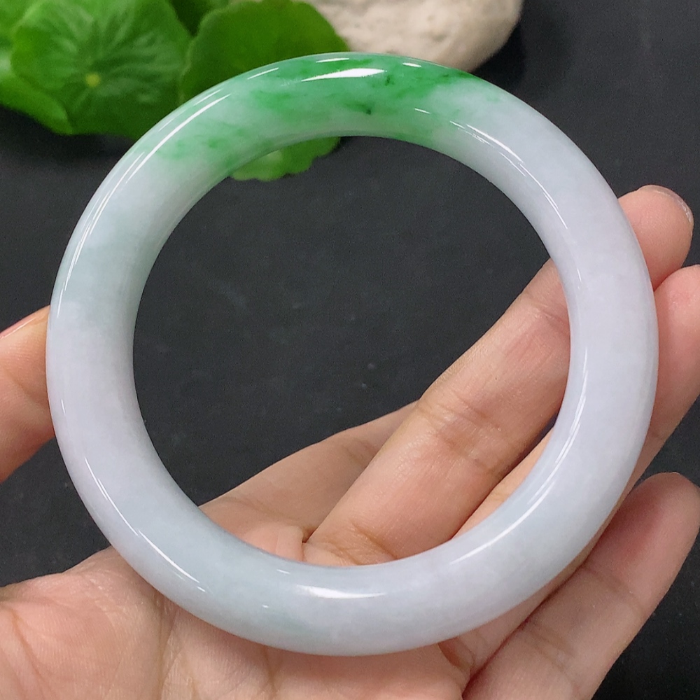 F35088585 Jadeite Round Bangle Size 56.5mm Total Weight Approx. 70.58g