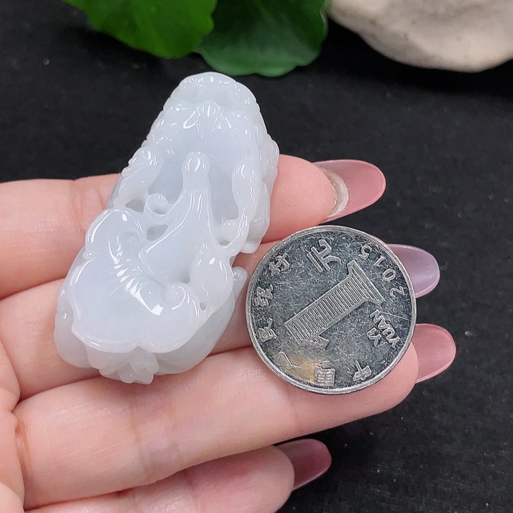 F33826579 Jadeite Pi Xiu Pendant, Total Weight Approx. 29.8g