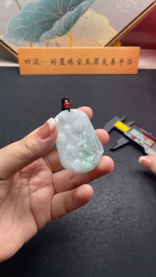 F29394196 JadeitePendant (Total Weight Without Rope: Approx. 30.35g)