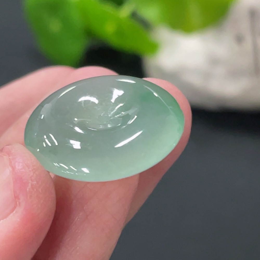 F34060956 Jadeite Pendant Safety Buckle Total Weight Approx. 5.53g