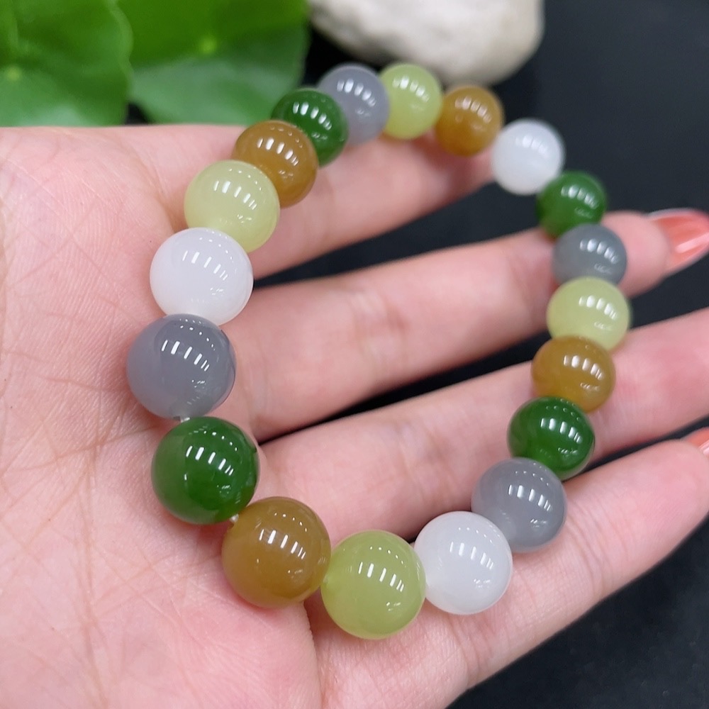 H34026452 Hetian Jade Bracelet, Approx. 9.7mm, Total Weight Approx. 28.2g