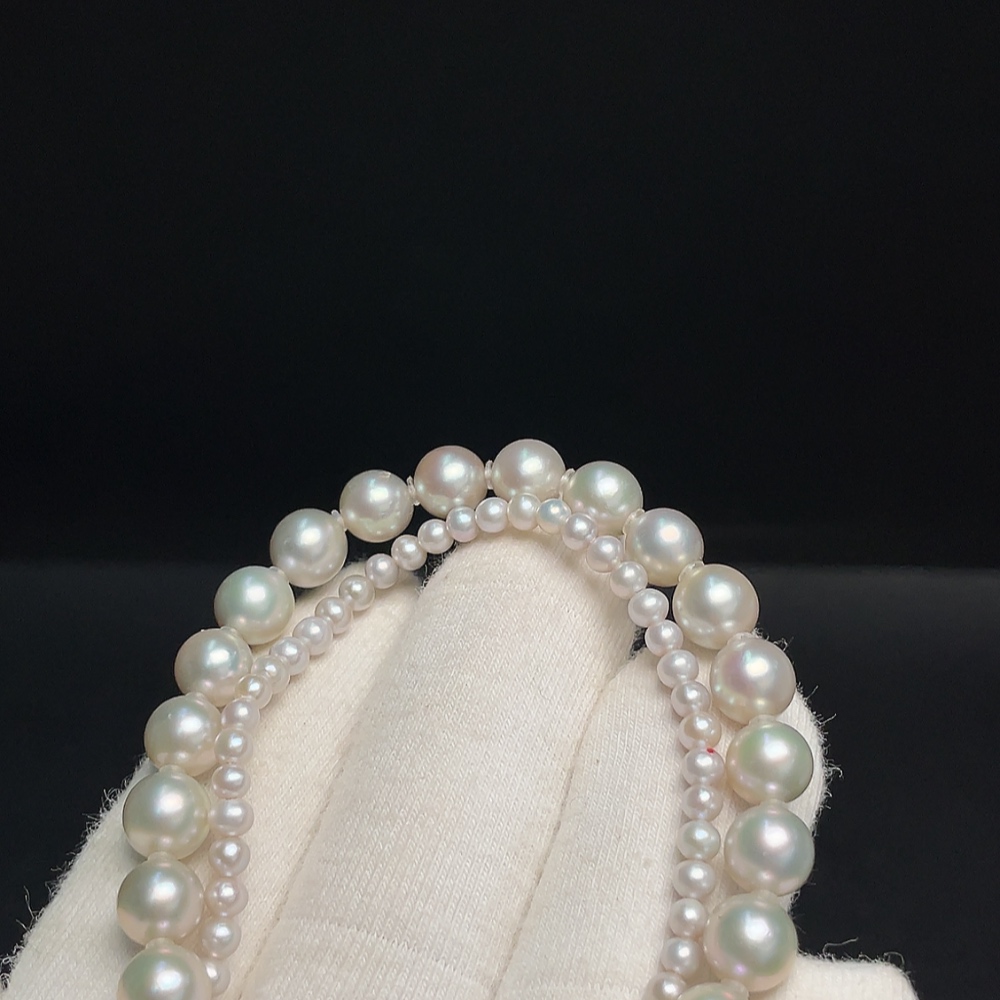 C30469869 Seawater Pearl Bracelet, Color Origin Undetermined, With Pearls, Stones Likely Non-Natural, Non-Gold, Total Weight Approx. 14.67g, Size 2.9-6.3mm