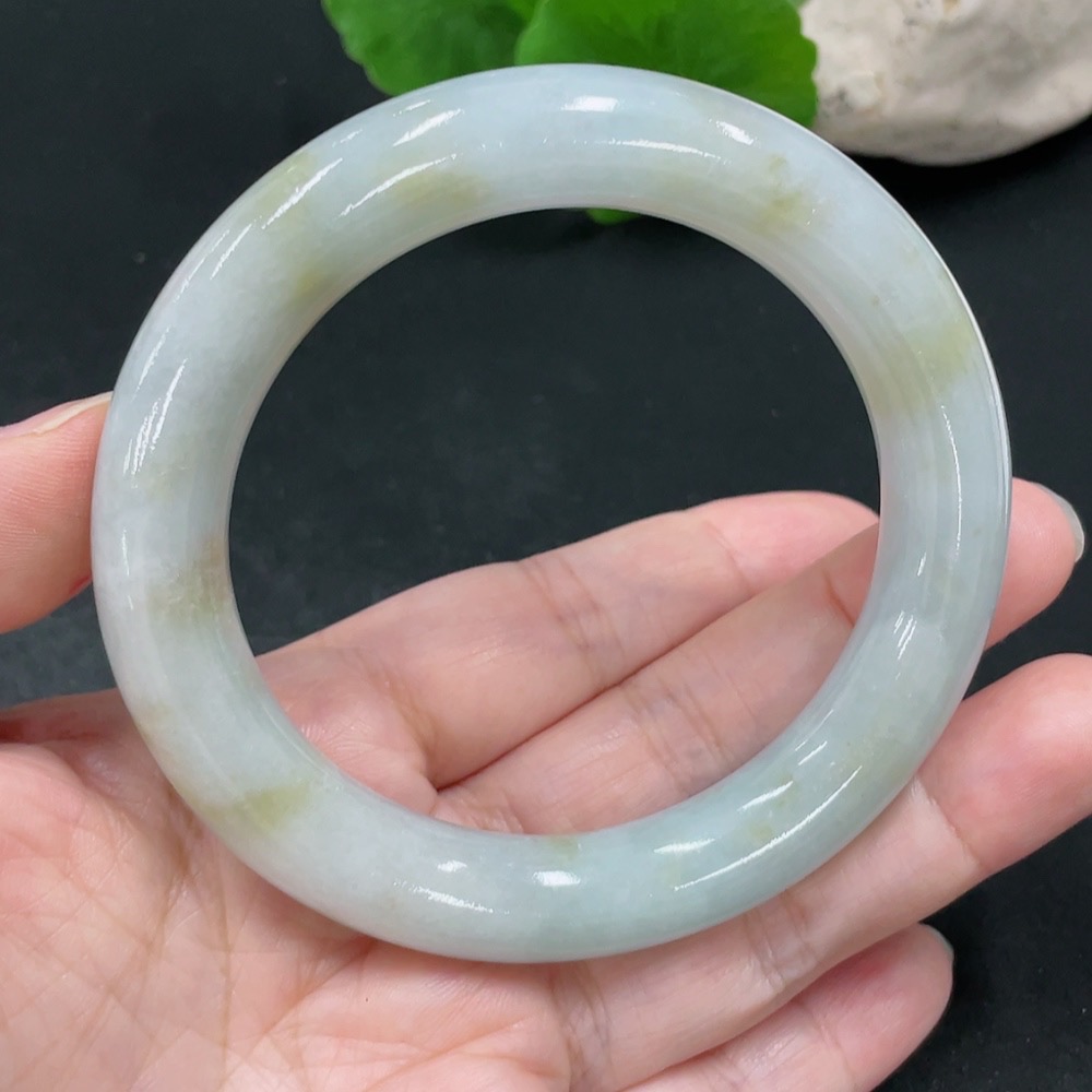 F31674663 Jadeite Round Bangle Bracelet Size 57.3 Total Weight Approx. 74.5g
