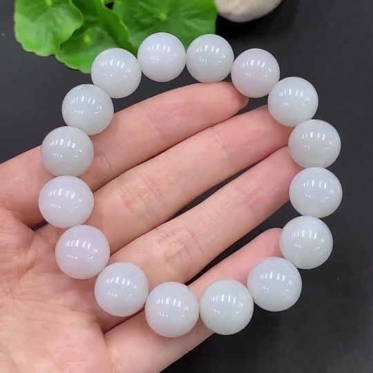 F28218795 Jadeite Bead Bracelet Approx.13.2mm Total Weight Approx.66.4g