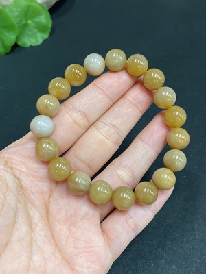 H34014030 Hetian Jade Bracelet Approx. 9.7mm Total Weight Approx. 28.5g