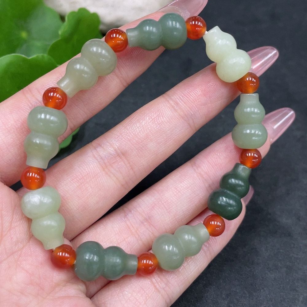 H33925393 Hetian Jade Gourd Bracelet