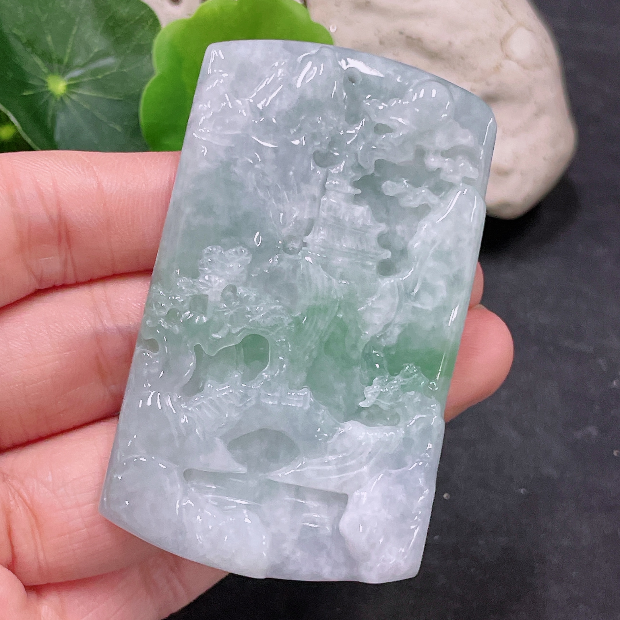F33838996 Jadeite Pendant Landscape Total Weight Approx. 61.76g