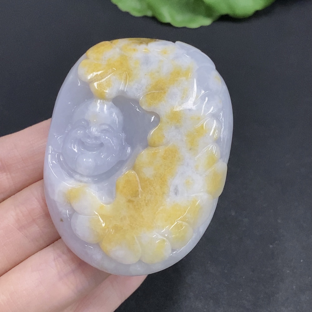 F31687640 Jadeite Buddha Pendant, Total Weight Approx. 98.1g (Color Origin Undetermined)