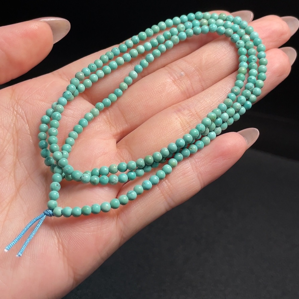C34009317 Turquoise Bead Necklace Total Weight Approx. 7.26g Size 3mm