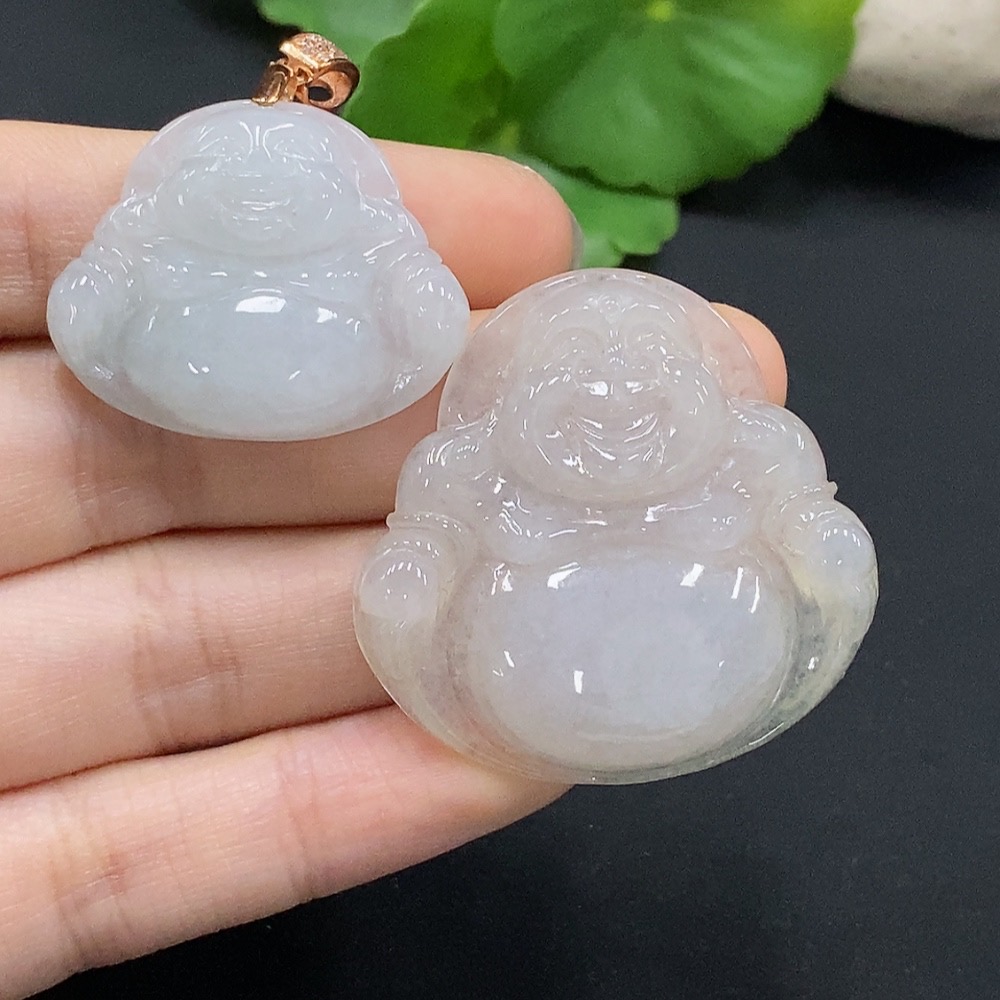 F33833426 JadeiteBuddha Pendant Non-Gold Inlaid