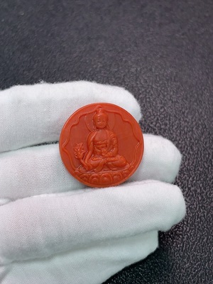 C34006718 South Red Agate Pendant with Visible Organic Matter, Total Weight Approx. 7.46g, Size About 27.4*5.6mm