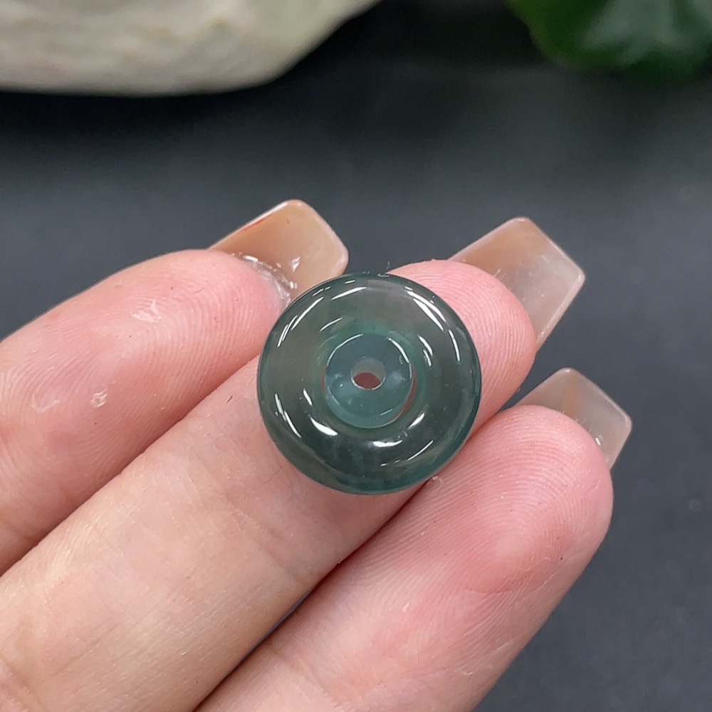 F12374952 Jadeite Mother-and-Son Button Pendant