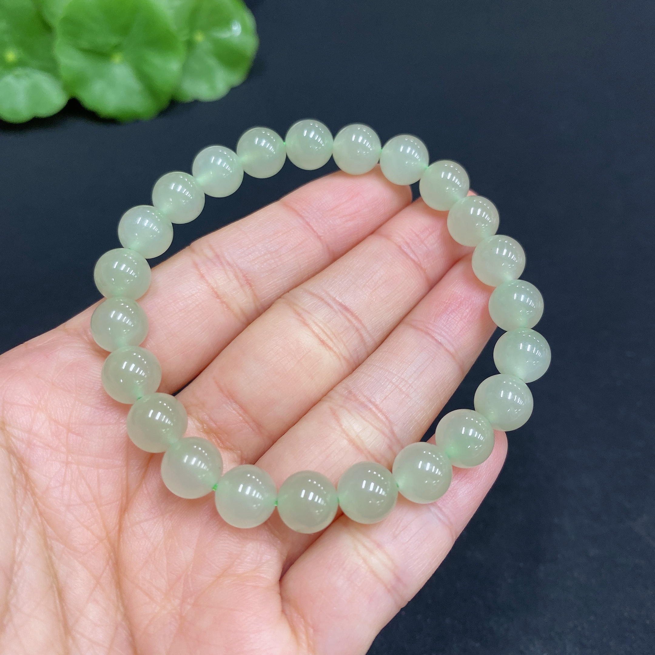 H31693570 Hetian Jade Bracelet approx. 7.6mm total weight approx. 17g