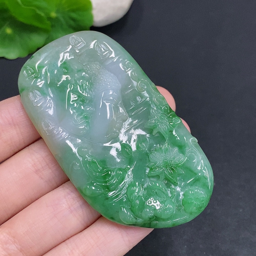 F33906713 Jadeite A Thought Between Pendant, Total weight about 49g