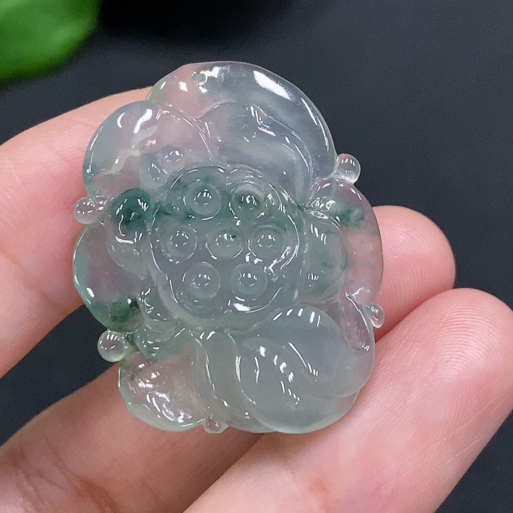 F34962893 Jadeite Blooming Wealth Pendant