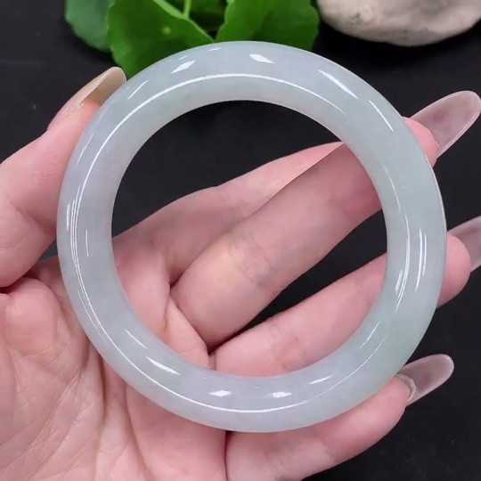 F34068207 Jadeite Round Bangle Size 55.6 Total Weight Approx. 66g