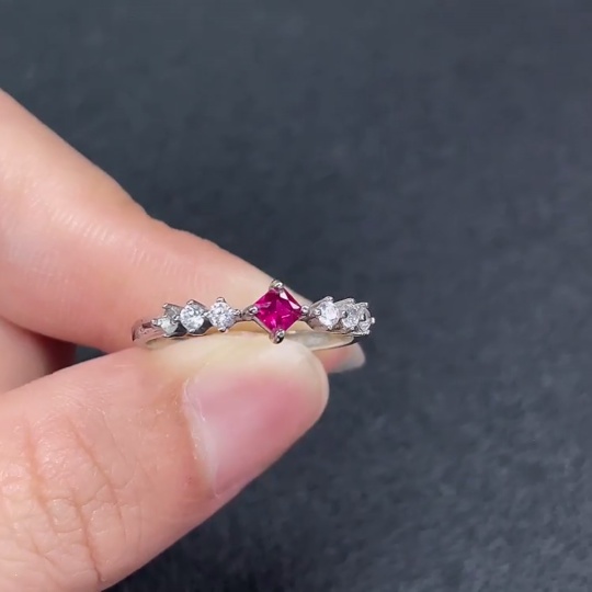 C33923276 Ruby Ring Non-Gold Adjustable Total Weight Approx.1.55g Stone 2.6mm