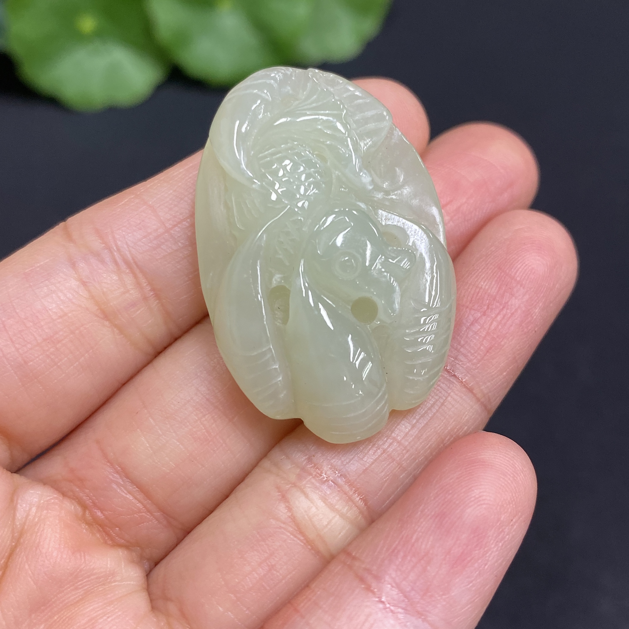 H31693903 Hetian Jade Pendant - Seize the Opportunity - Total Weight Approx. 13.1g