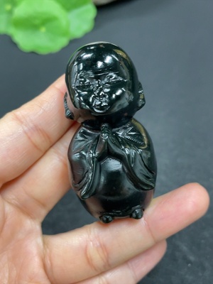 H42961497 和田玉摆件    沙弥    货品总重约70.2g