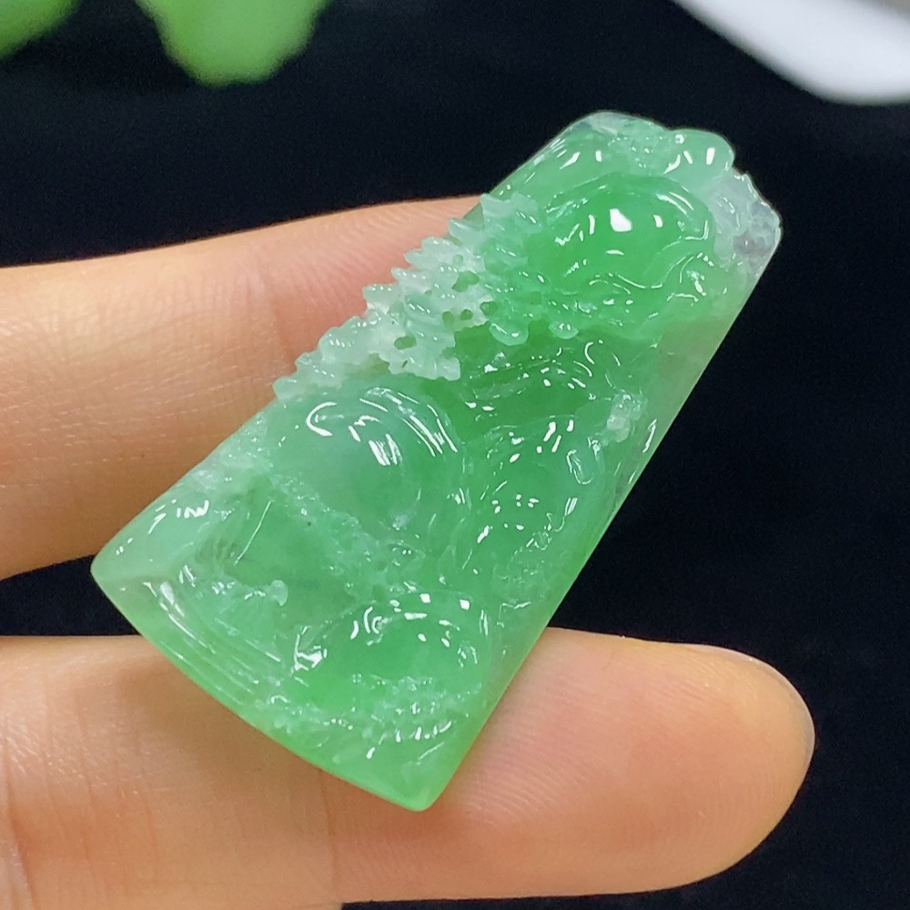 F35094703 Jadeite landscape pendant, total weight approximately 6.62 grams