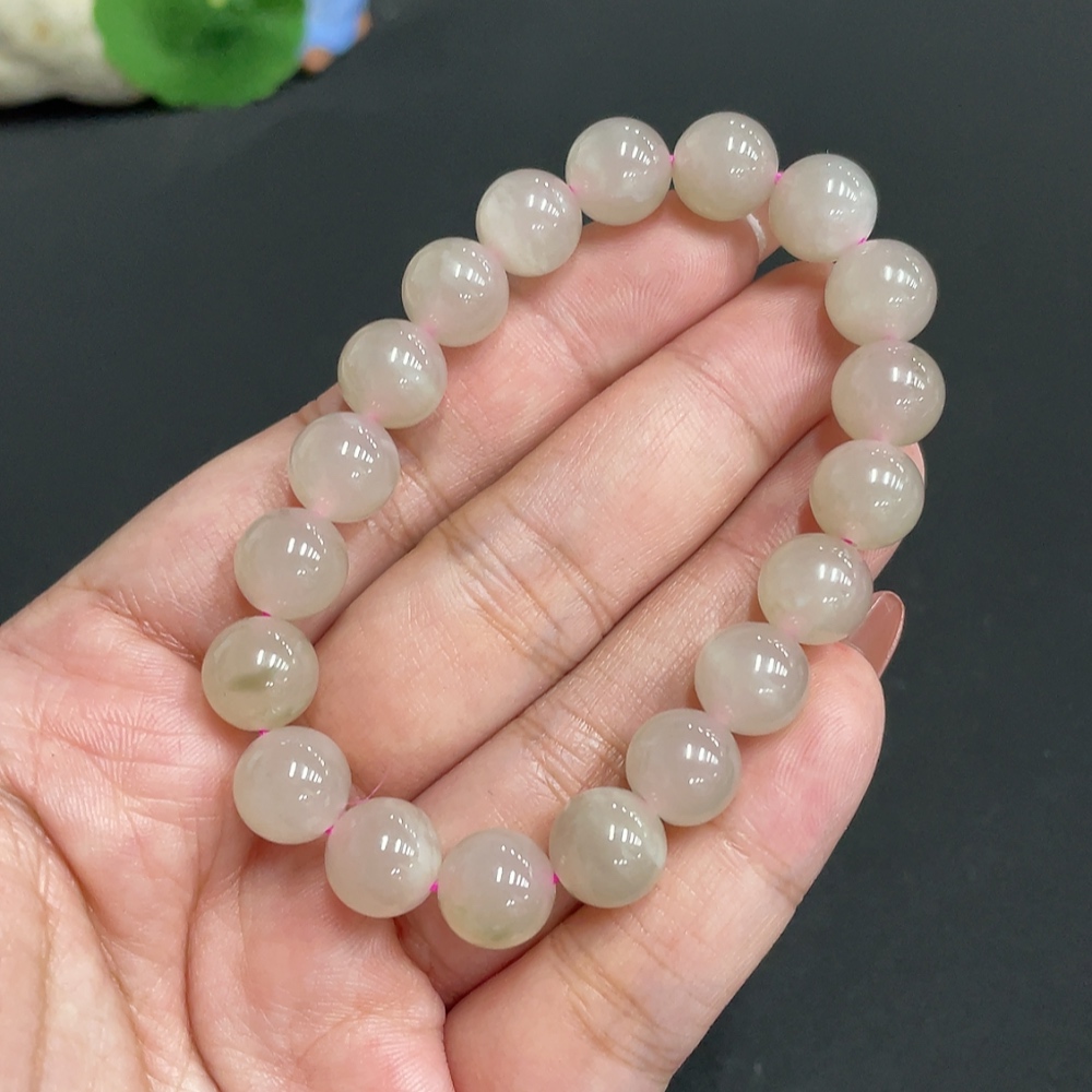 H34973220 Hetian Jade Bracelet, Approx. 9.7 mm, Total Weight Approx. 28.6g