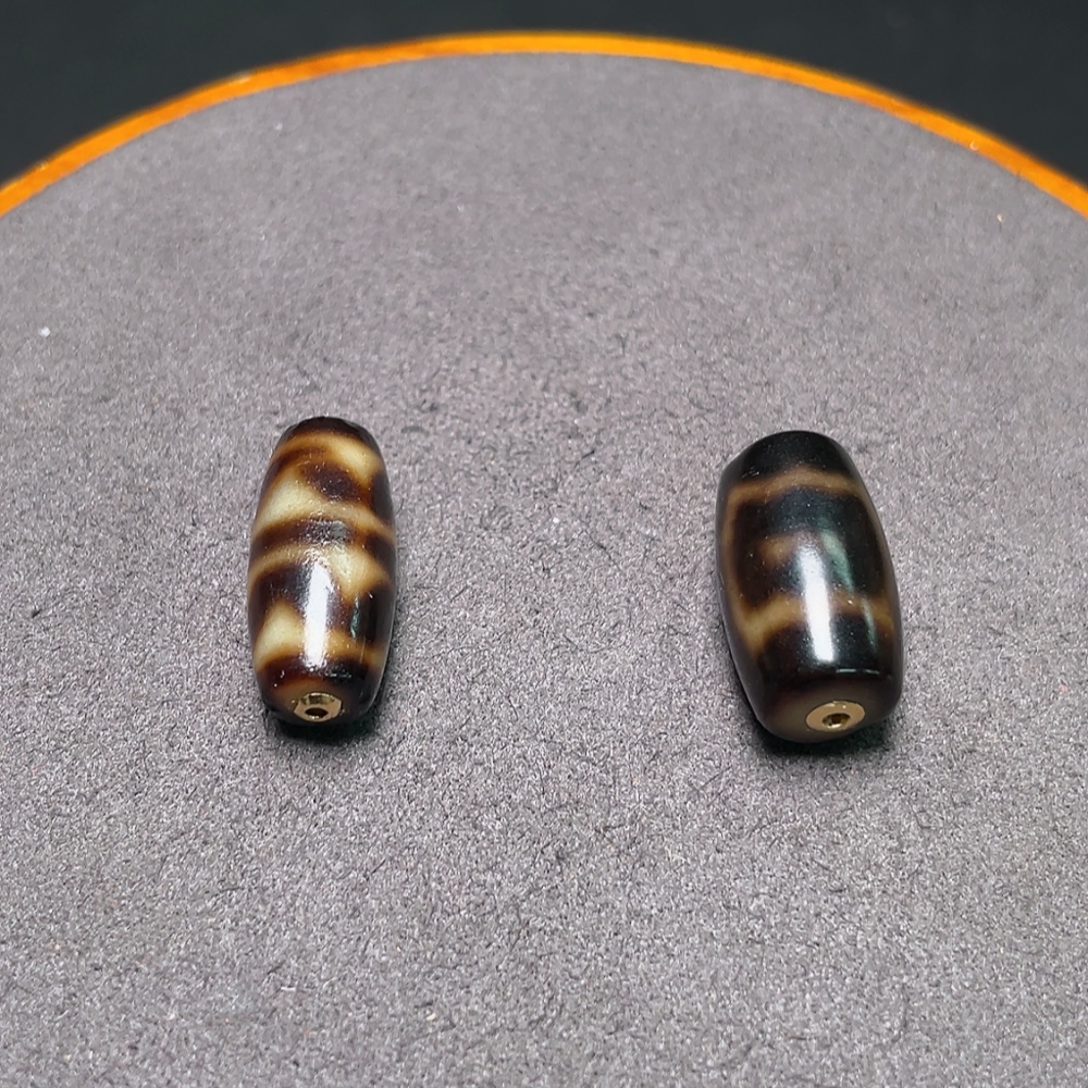 W34987951 Dzi Bead with 50% Gold (Au) Content, Total Weight Approx. 6.58g, Sell as a Lot