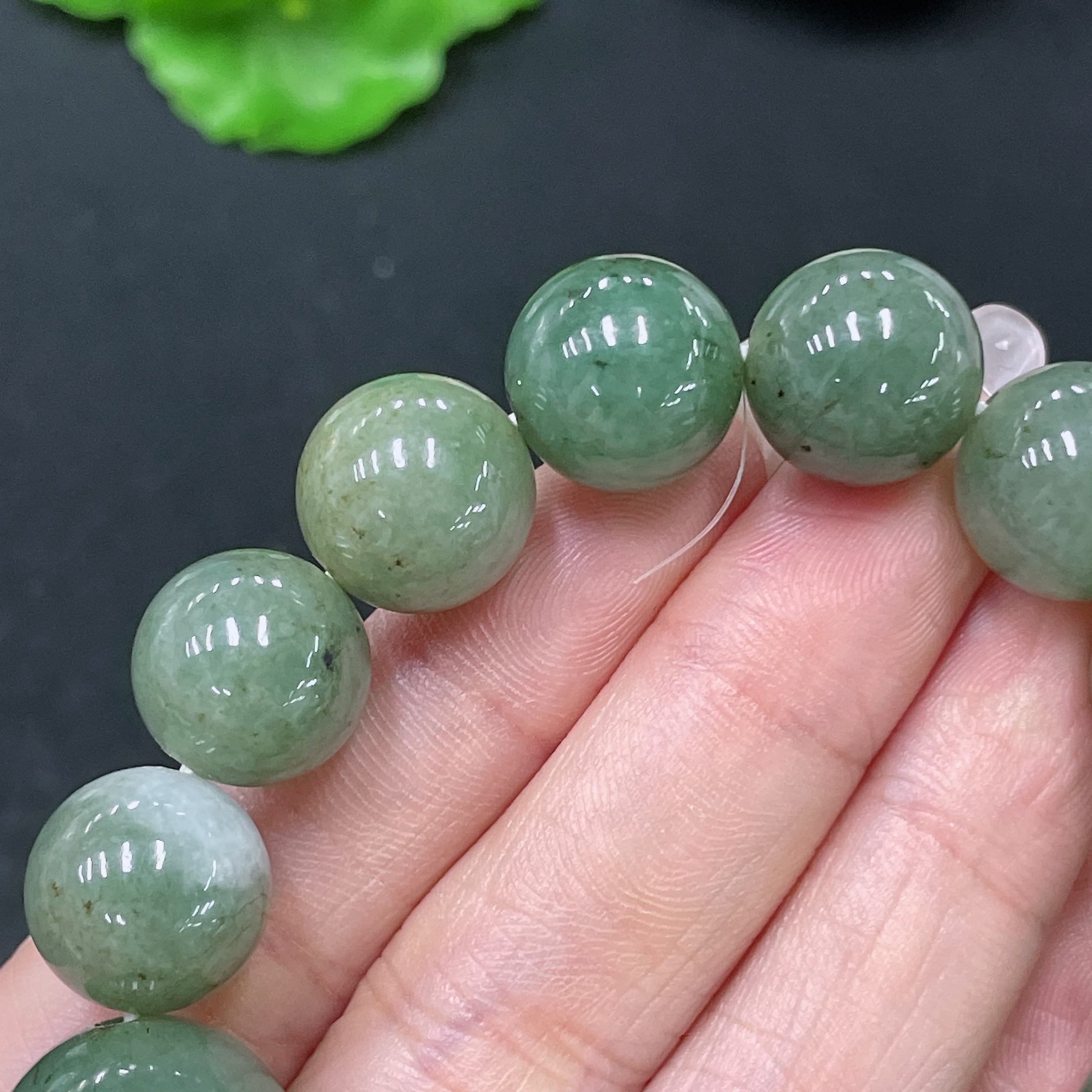 F35138779 Jadeite Bracelet Total Weight Approx. 67.8g Size About 13.6mm
