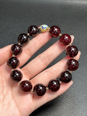 C33854053 Amber Beeswax Bracelet Non-Gold Total Weight Approx. 25.1g Size About 14.7mm