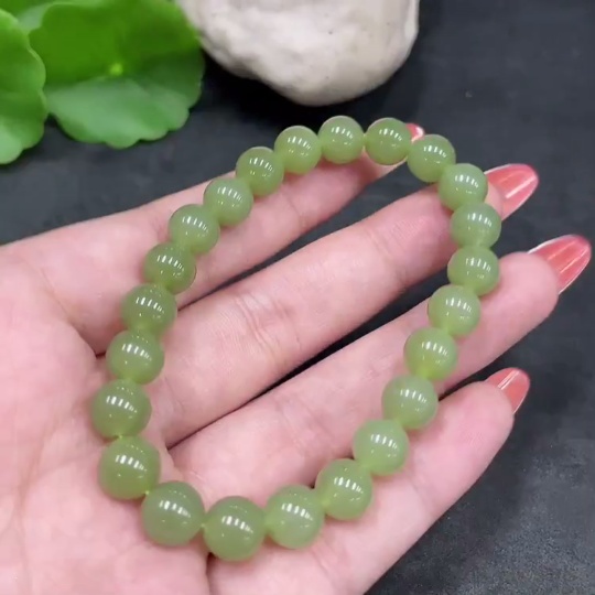 H34016611 Hetian Jade Bracelet, approx. 7.8mm, total weight about 17.8g