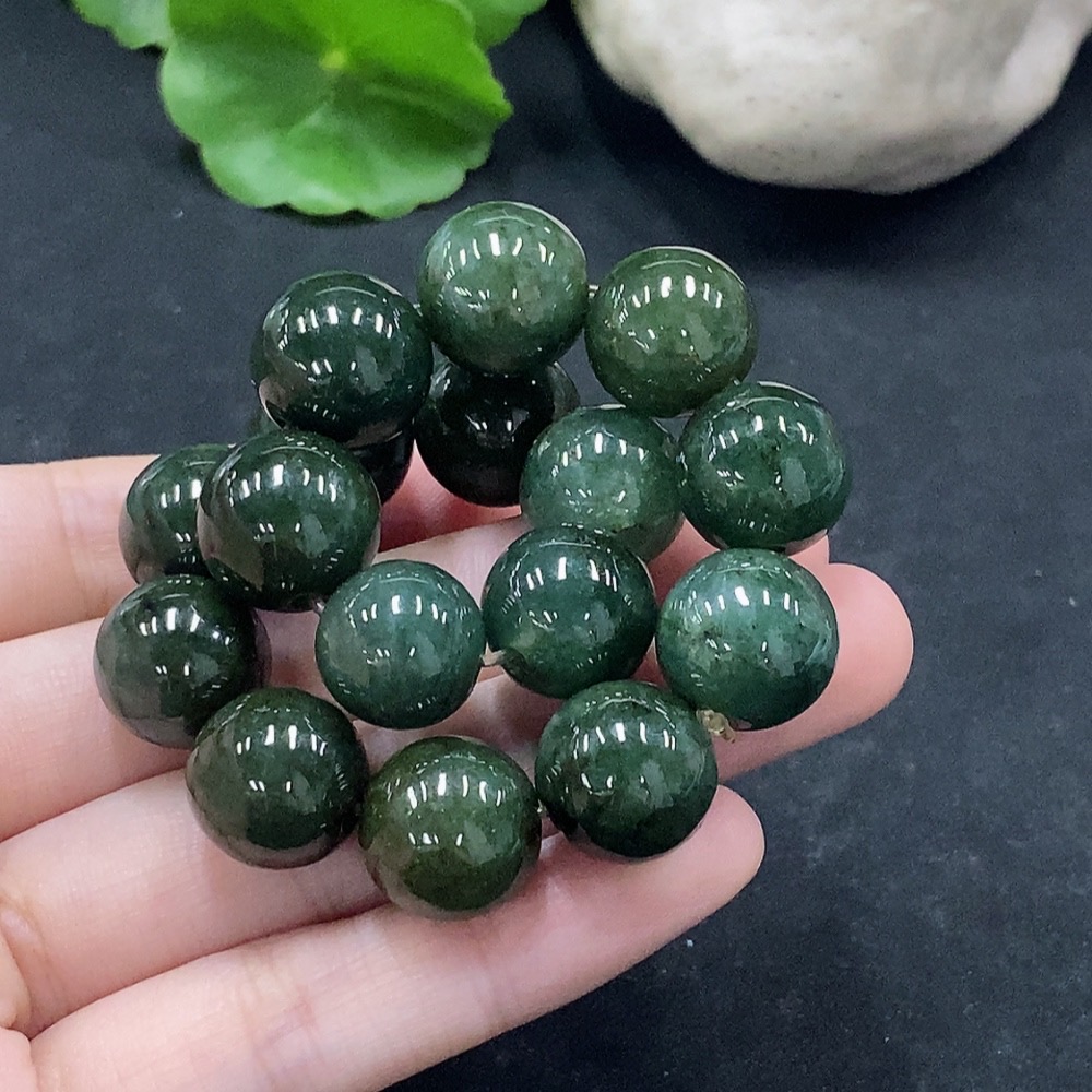 F34056291 Jadeite Bracelet Approx.13.7mm Total Weight Approx.64.9g