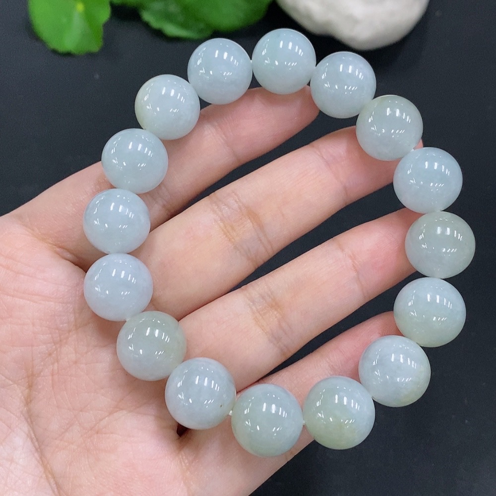 F22453535 Jadeite Bead Necklace Approx. 13.3mm Total Weight 67.863g