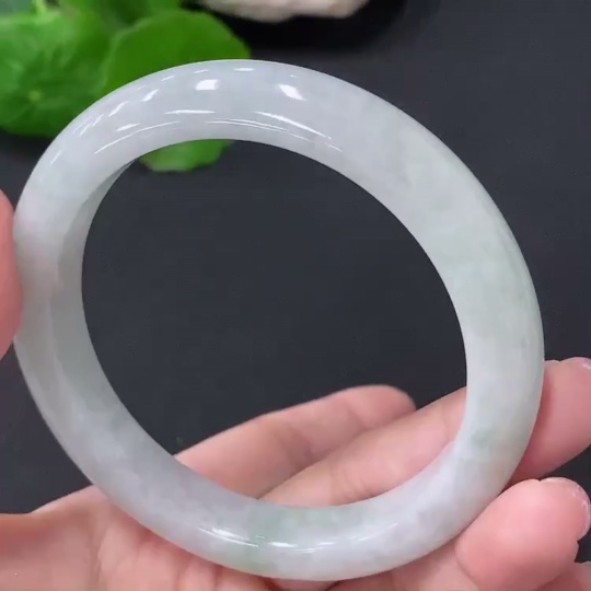 F35088364 Jadeite Round Bangle Size 58mm Total Weight Approx. 55.5g