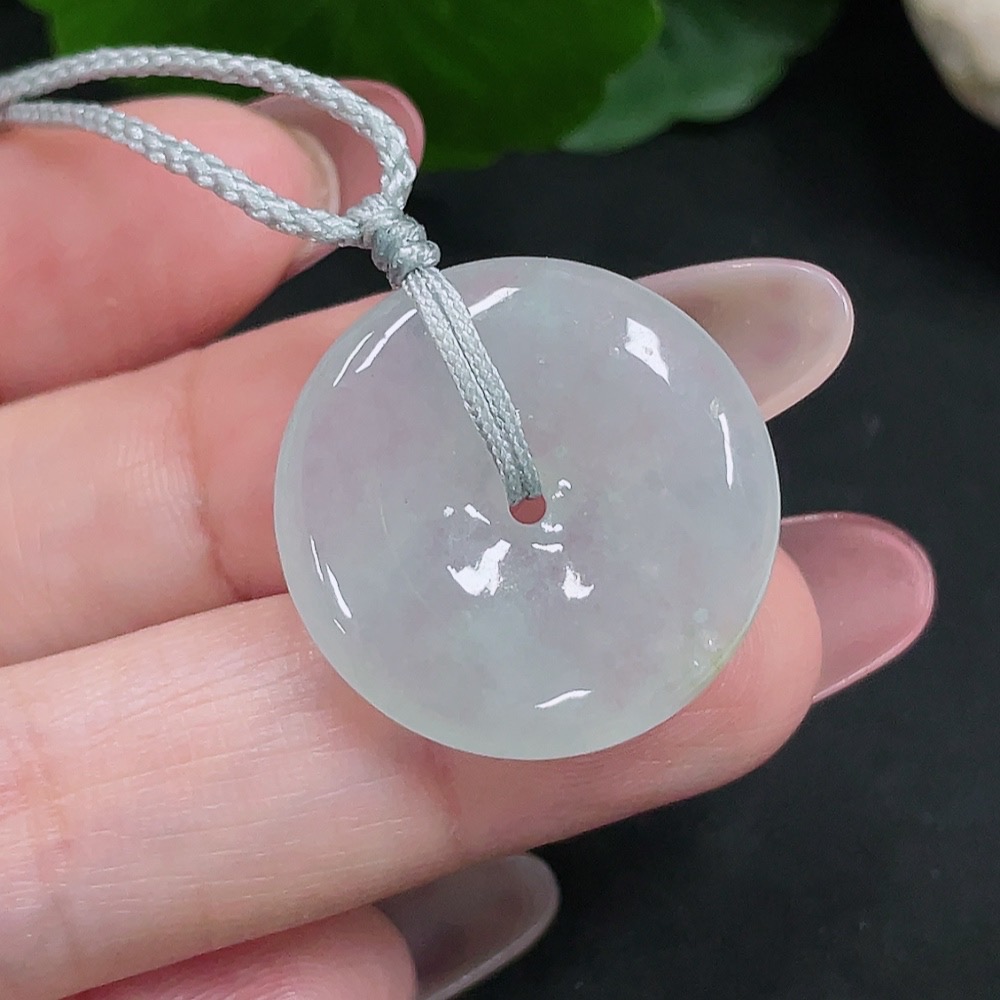 F34033534 Jadeite Peach Blossom Pendant with a Total Weight of Approximately 5.7g