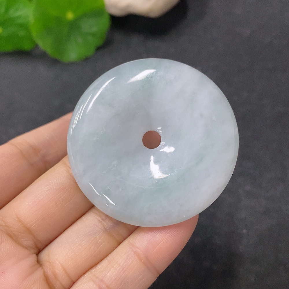 F33913579 Jadeite Pendant Peace Buckle Total Weight Approx. 29.62g