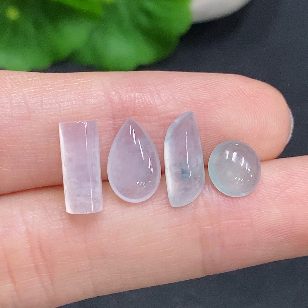 F32794310 Jadeite Inlaid Pieces Sell as a Lot