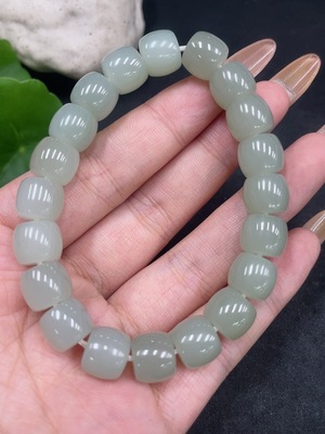 H32752147 Hetian Jade Bracelet, Approx. 10.1mm, Total Weight Approx. 37.4g