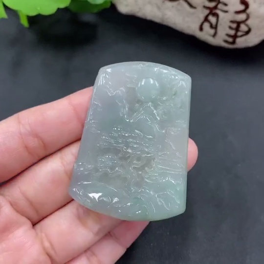 F07544376 JadeitePendant - Landscape Plaque