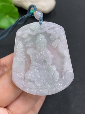 F28288904 JadeiteSamantabhadra Pendant Total Weight Including Rope Approx. 16.5g