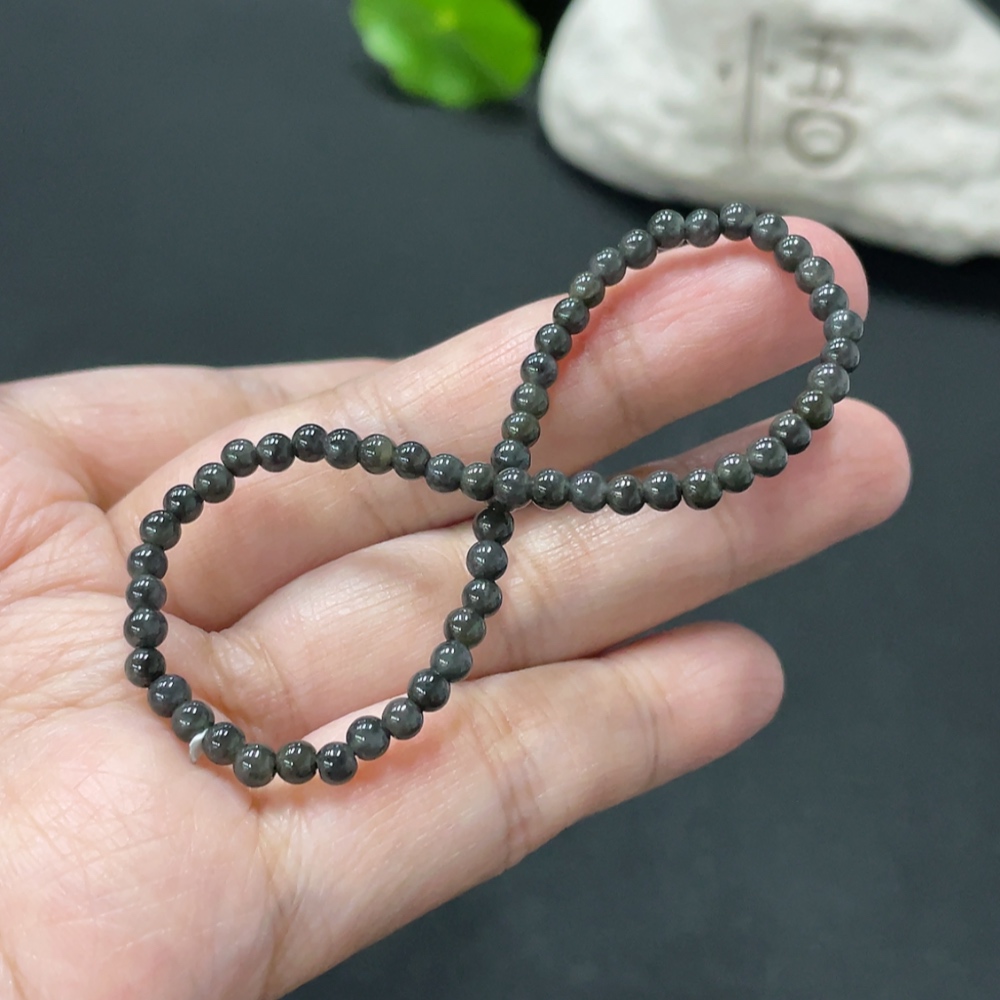 F33876189 Jadeite Bracelet Approx. 3.3mm Total Weight Approx. 3.27g