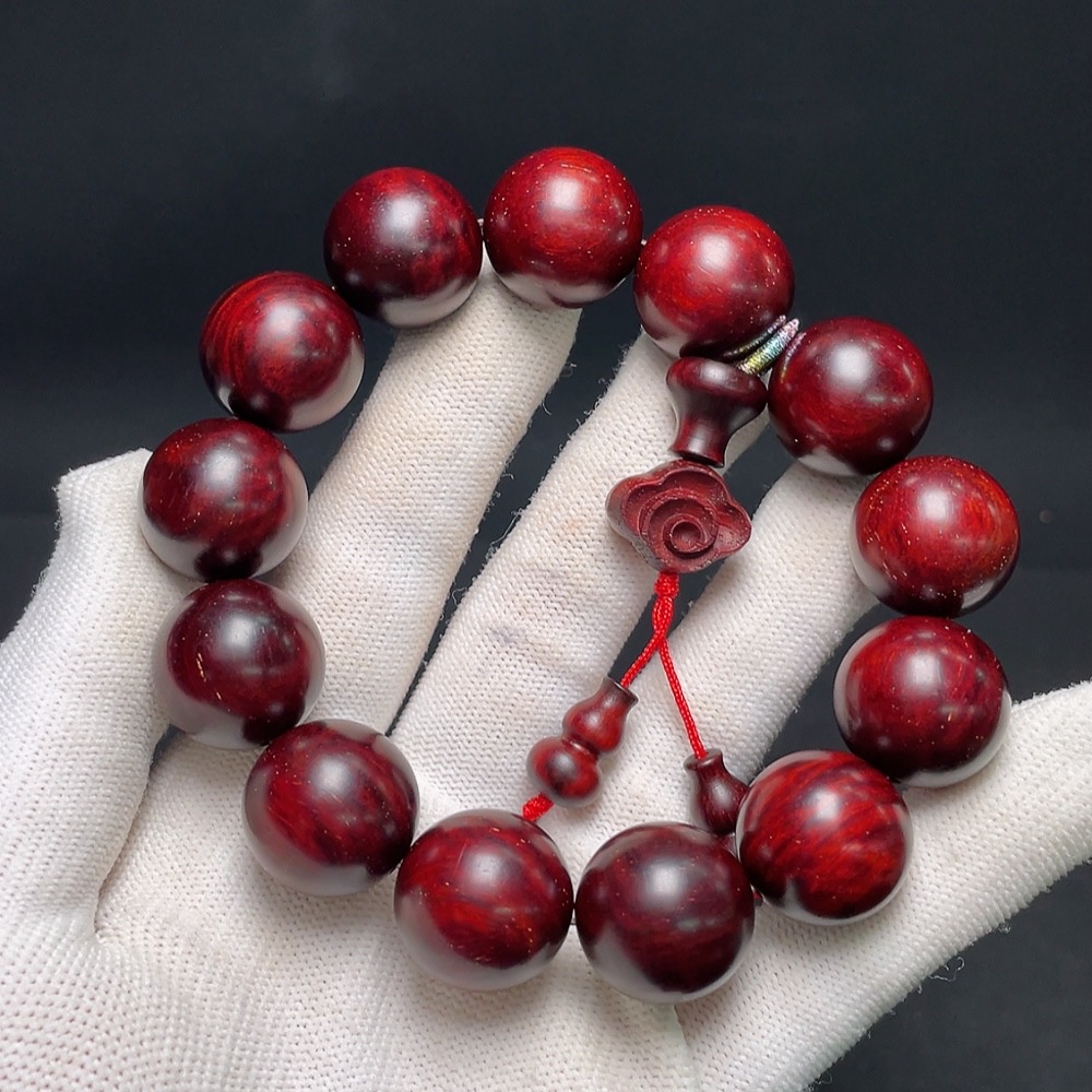 W28240237 Small-Leaf Sandalwood Bead Bracelet, Total Weight Approx. 52.3g, Size ~17.9mm