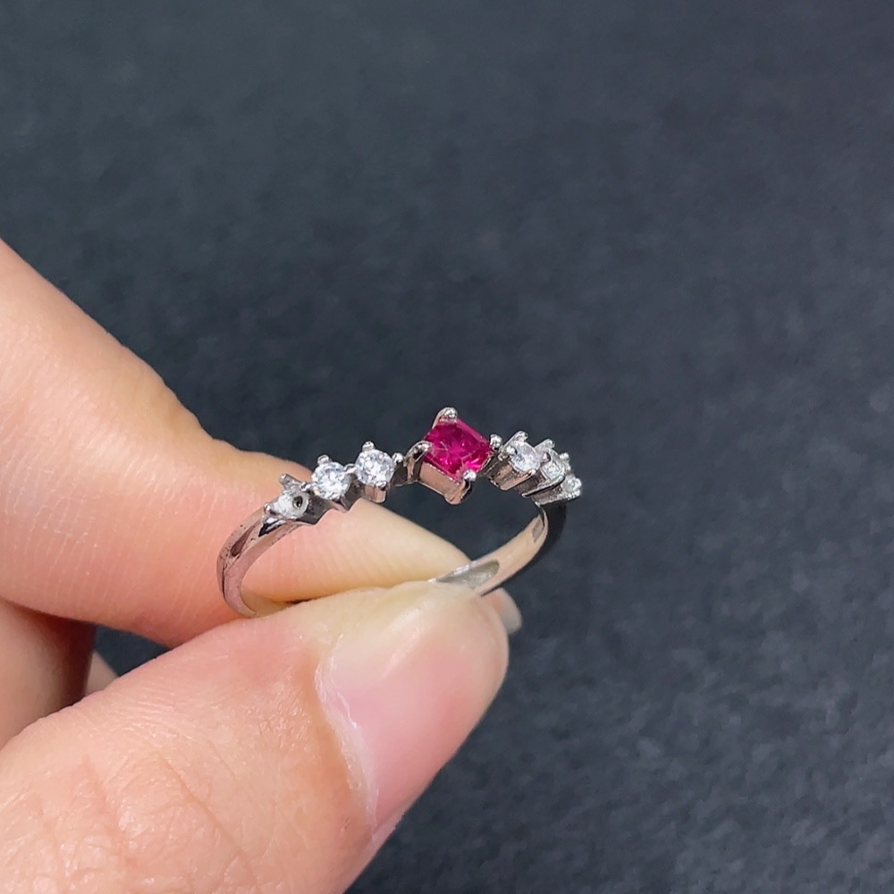 C33923276 Ruby Ring Non-Gold Adjustable Total Weight Approx.1.55g Stone 2.6mm