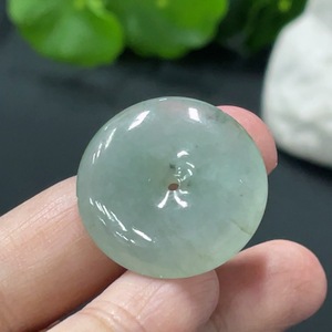 F33837587 Jadeite Peace Button Pendant Total Weight Approx. 6.3g