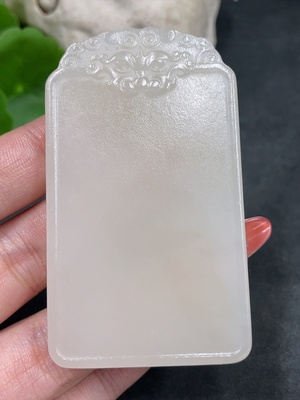 H34016823 Hetian Jade Pendant, Antique-style Plaque, Total Weight Approx. 59.1g