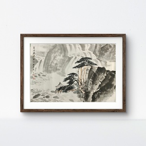 W41948278 徐敏岭《富水长流》纸面水墨国画 无装裱 约68*43cm