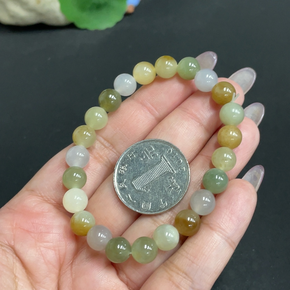 H34972669 Hetian Jade Bracelet, Approx. 7.6 mm, Total Weight Approx. 17.4g