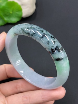 F23564189 Jadeite Round Bangle Size 57 Containing Other Minerals Total Weight 62.243g