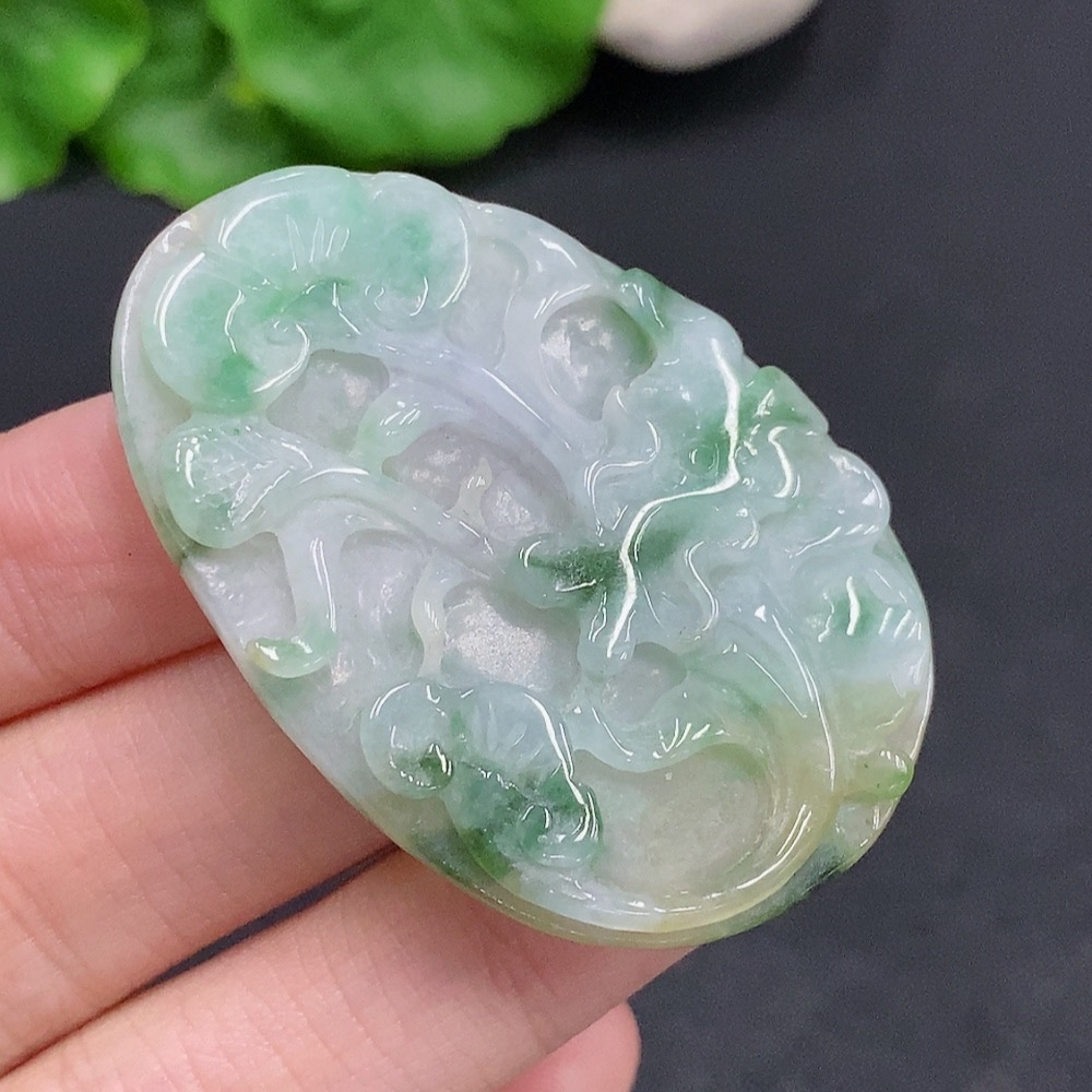 F30490411 JadeiteRuyi Pendant, Total Weight Approx. 15.7g