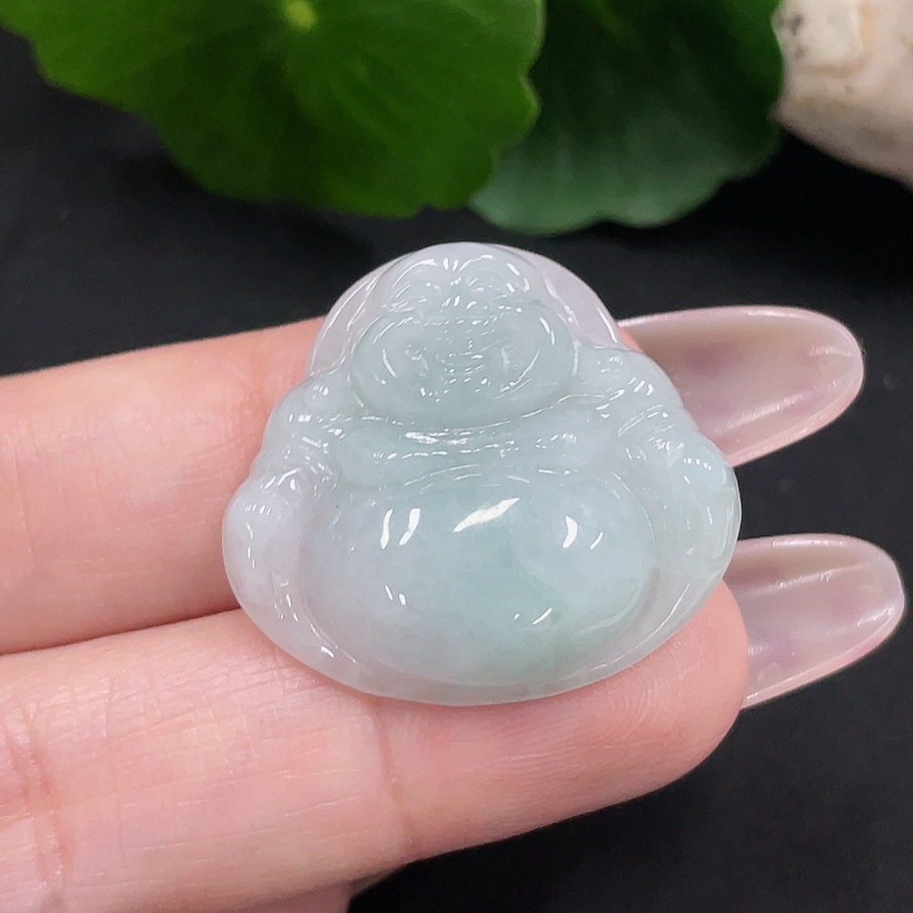 F34068815 Jadeite Buddha Pendant, Total Weight Approx. 5.8g